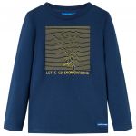Tricou de copii cu mâneci lungi bleumarin 92