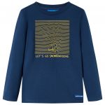 Tricou de copii cu mâneci lungi bleumarin 104