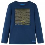 Tricou de copii cu mâneci lungi bleumarin 116