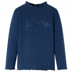 Tricou pentru copii cu mâneci lungi, bleumarin, 128