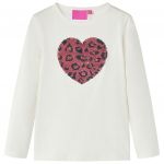 Tricou pentru copii cu mâneci lungi, ecru 116