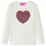 Tricou pentru copii cu mâneci lungi, ecru 140