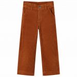 Pantaloni copii din velur, coniac, 104