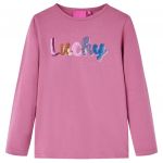 Tricou de copii cu mâneci lungi, zmeuriu, 104