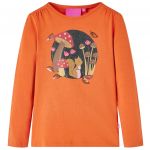 Tricou pentru copii cu mâneci lungi, portocaliu ars, 104