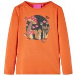 Tricou pentru copii cu mâneci lungi, portocaliu ars, 116