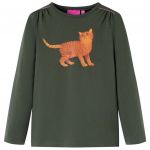 Tricou cu mâneci lungi pentru copii, kaki, 92