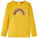Tricou pentru copii cu mâneci lungi, ocru, 92