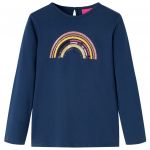 Tricou pentru copii cu mâneci lungi, bleumarin, 104