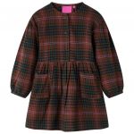 Rochie pentru copii cu mâneci lungi, coniac, 128