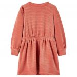 Rochie pentru copii cu mâneci lungi, roz mediu, 104