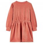 Rochie pentru copii cu mâneci lungi, roz mediu, 116
