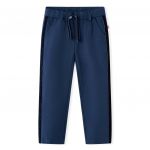 Pantaloni pentru copii cu ornamente negre, bleumarin, 92