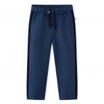 Pantaloni pentru copii cu ornamente negre, bleumarin, 104