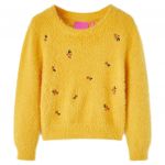Pulover pentru copii tricotat, ocru, 92