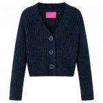 Cardigan tricotat pentru copii, bleumarin, 140