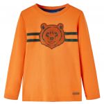 Tricou de copii cu mâneci lungi, portocaliu închis, 92