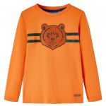 Tricou de copii cu mâneci lungi, portocaliu închis, 140