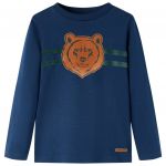 Tricou pentru copii cu mâneci lungi, bleumarin, 128
