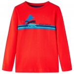 Tricou de copii cu mâneci lungi sălbatice roșu 140