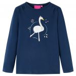 Tricou pentru copii cu mâneci lungi, bleumarin, 140