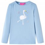 Tricou copii cu mâneci lungi, albastru deschis, 104