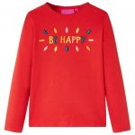 Tricou pentru copii cu mâneci lungi, roșu, 116