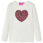 Tricou pentru copii cu mâneci lungi, ecru 92