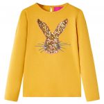 Tricou pentru copii cu mâneci lungi, ocru, 104