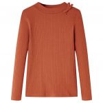 Tricou pentru copii cu mâneci lungi, coniac, 104
