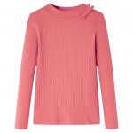 Tricou pentru copii cu mâneci lungi, roz antichizat, 116