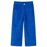 Pantaloni pentru copii, velur, albastru cobalt 92