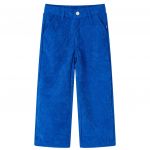 Pantaloni pentru copii, velur, albastru cobalt 104