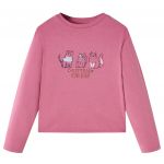Tricou pentru copii cu mâneci lungi, zmeuriu, 140