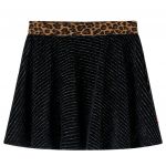Fusta de copii cu talie leopard, negru, 92
