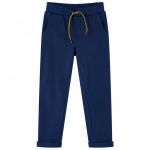 Pantaloni pentru copii cu șnur, bleumarin, 140