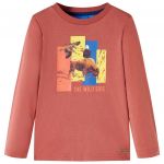 Tricou de copii cu mâneci lungi, henna, 104