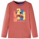 Tricou de copii cu mâneci lungi, henna, 128