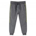 Pantaloni de trening pentru copii, gri melanj, 140
