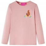 Tricou de copii cu mâneci lungi, roz deschis, 116