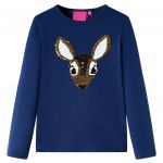 Tricou pentru copii cu mâneci lungi, bleumarin 116