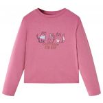 Tricou pentru copii cu mâneci lungi, zmeuriu, 92