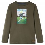 Tricou pentru copii cu mâneci lungi, kaki, 92