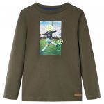 Tricou pentru copii cu mâneci lungi, kaki, 140