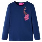 Tricou pentru copii cu mâneci lungi, bleumarin, 104