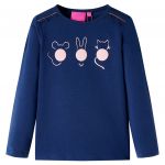 Tricou pentru copii cu mâneci lungi, bleumarin, 92