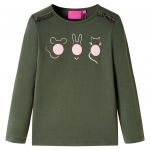 Tricou pentru copii cu mâneci lungi, kaki, 104