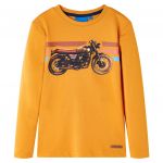 Tricou pentru copii cu mâneci lungi, ocru, 104