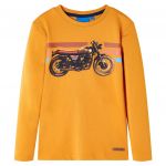 Tricou pentru copii cu mâneci lungi, ocru, 128