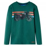 Tricou cu mâneci lungi pentru copii, verde, 116